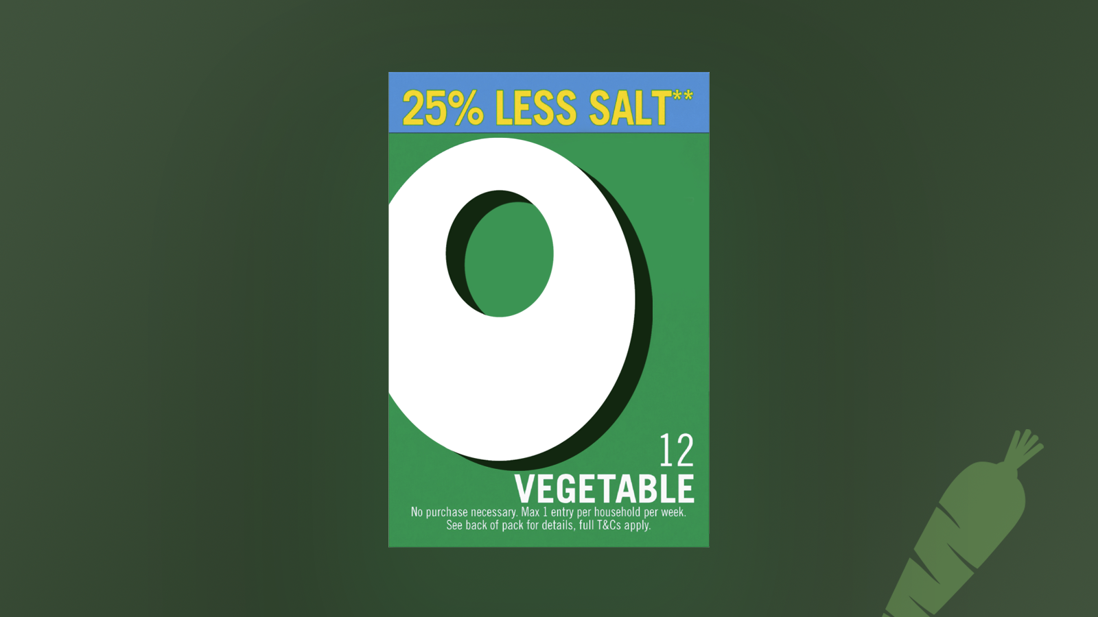 Vegetable stock cubes 12 reduced salt