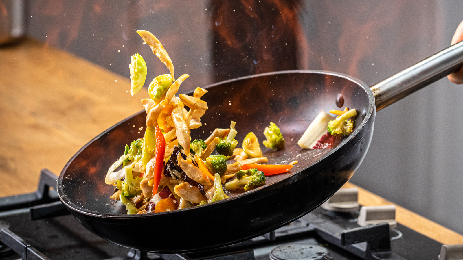 Stir fry in pan