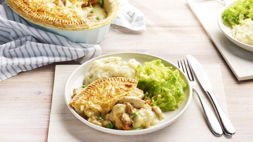 OXO chicken and vegetable pie